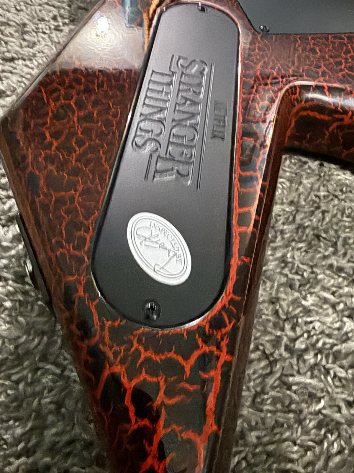 B.C. Rich Stranger Things Limited Edition Warlock Fire Crackle #472 of 2000 read