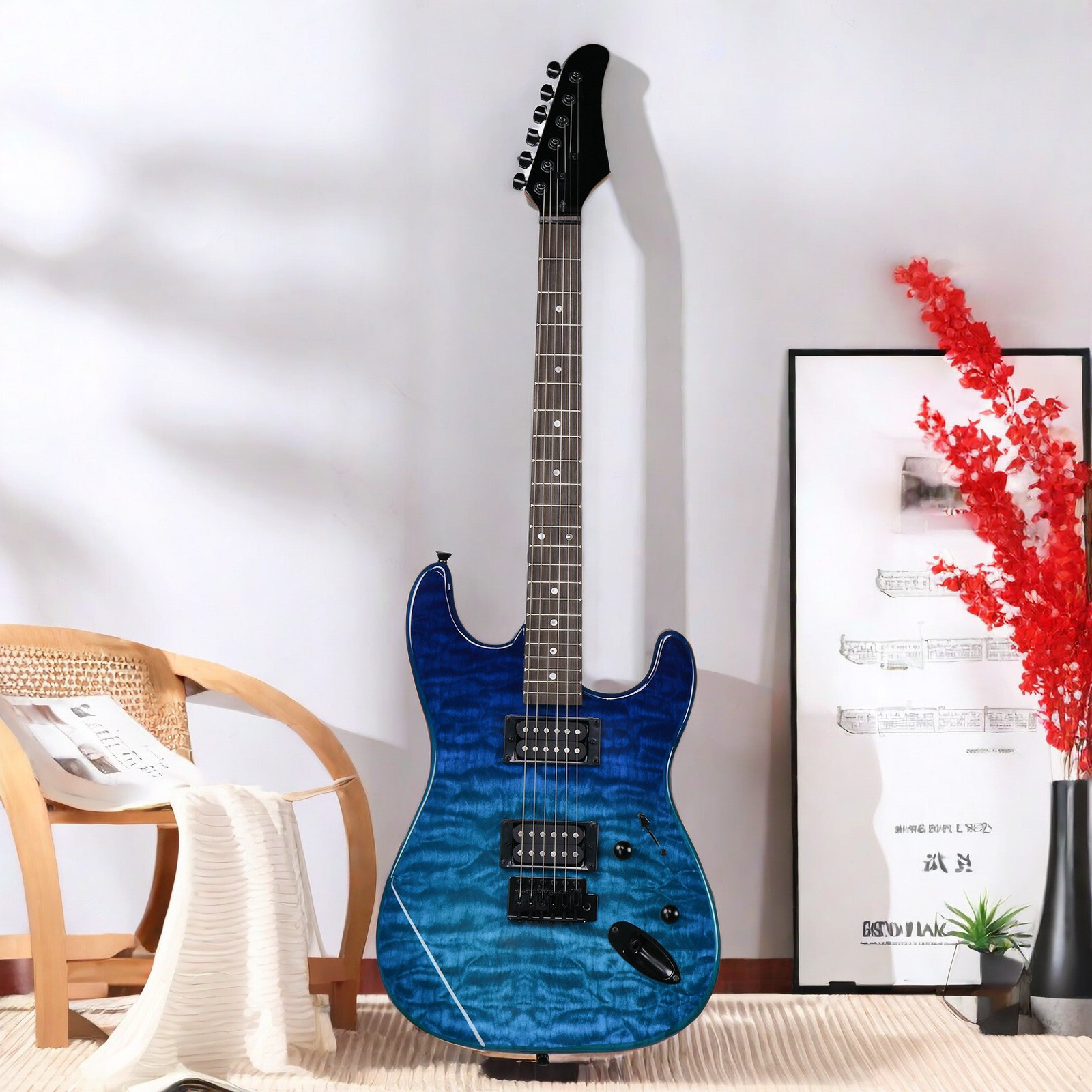Trans Blue 39 Inch Dual Humbucker Pickups / H-H Pickups ST Electric Guitar Set