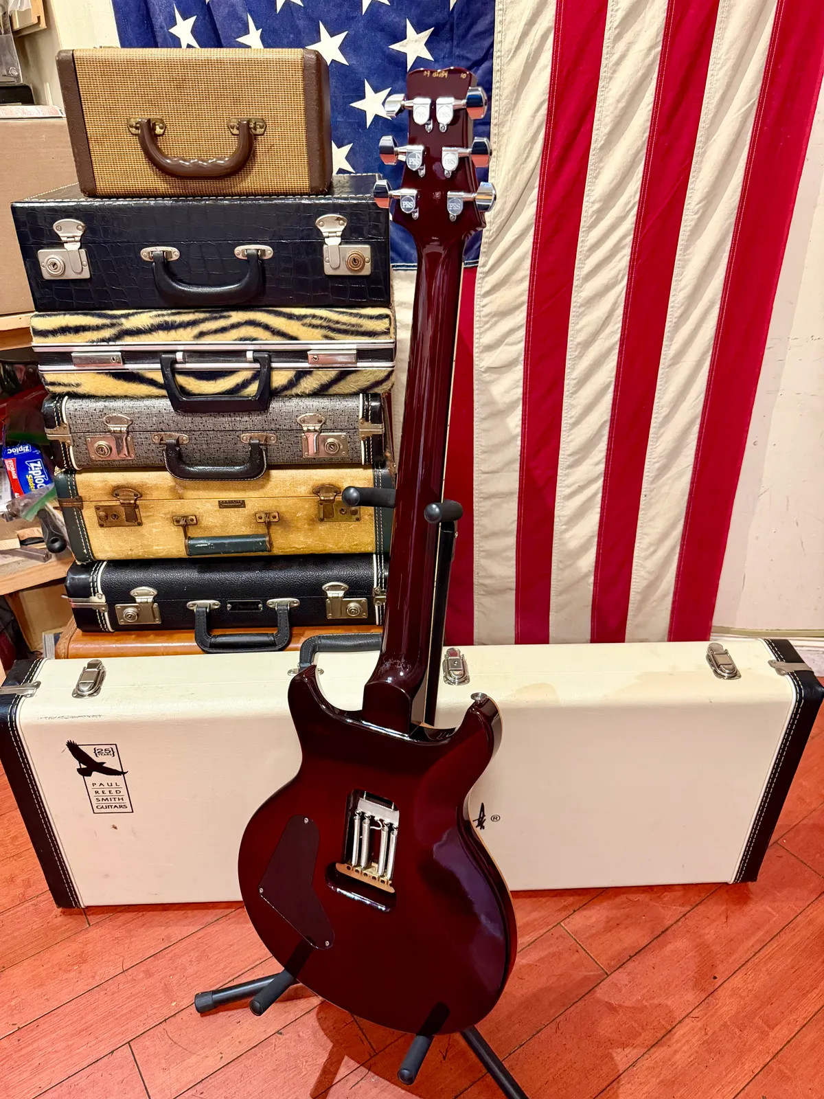 2009 PRS Santana 25th Anniversary Sunburst Flame 10 Top w/ Original Case & Paper