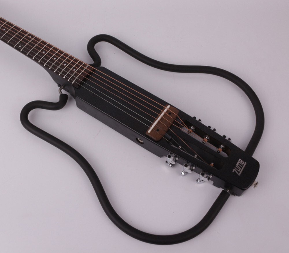 Left Hand Built in effect Headless electric acoustic guitar silent travel
