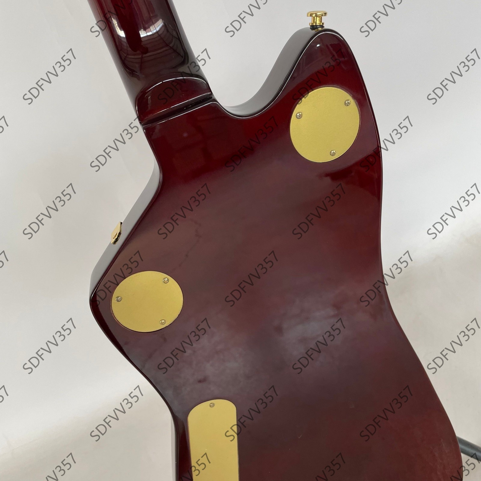 Vintage Style Electric Guitar Wine Red HH Pickups Gold Hardware Stainless Frets