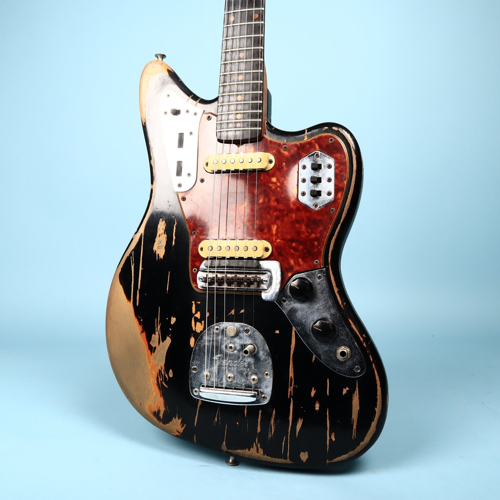 1963 Vintage Fender Jaguar Black Relic Electric Guitar