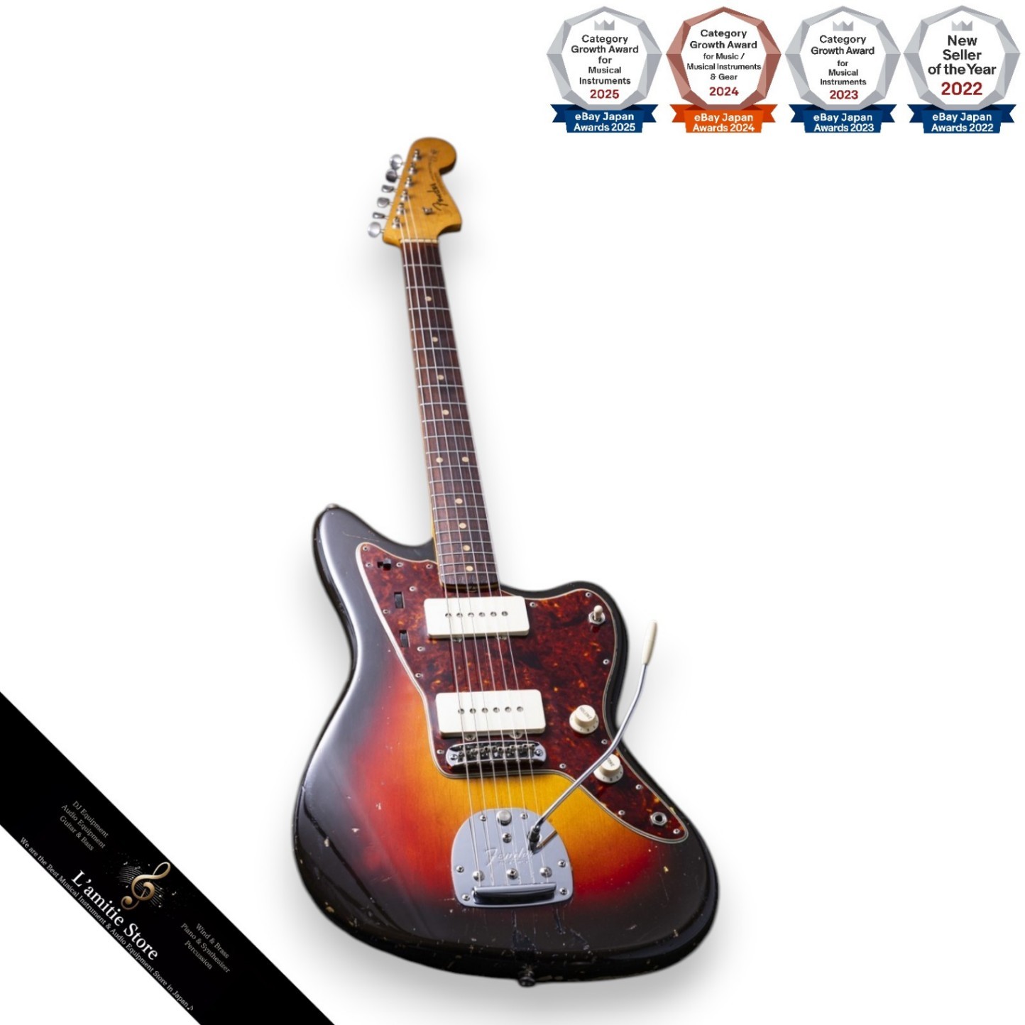 Fender 1961 Jazzmaster 3Tone Sunburst with Jacaranda Fingerboard