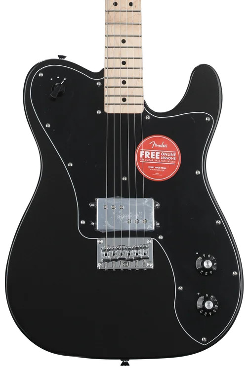 Squier Paranormal Esquire Deluxe Solidbody Electric Guitar – Metallic Black