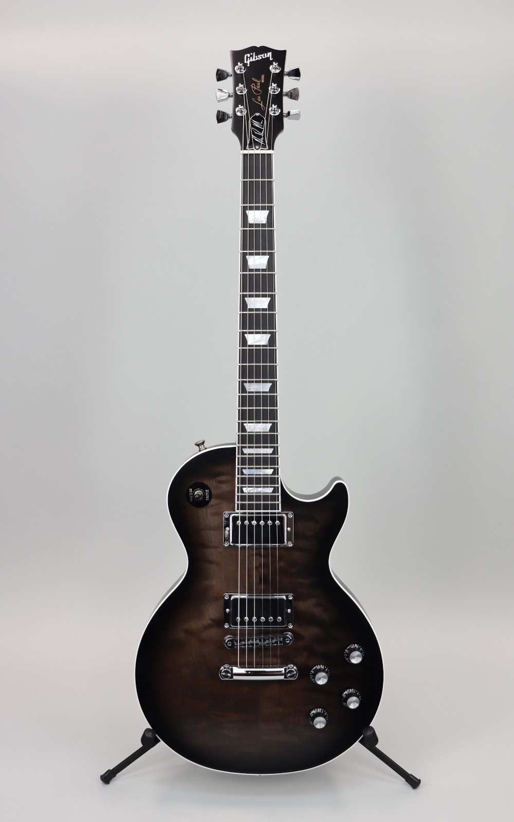 Used 2025 Gibson Mark Morton Les Paul Modern Quilt Translucent Ebony Burst Satin