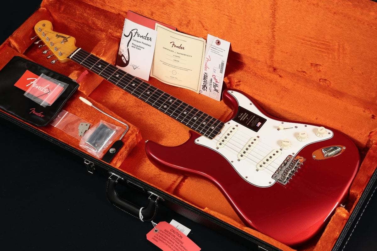 Fender American Vintage II 1965 Stratocaster Round-Lam Rosewood Candy Apple Red