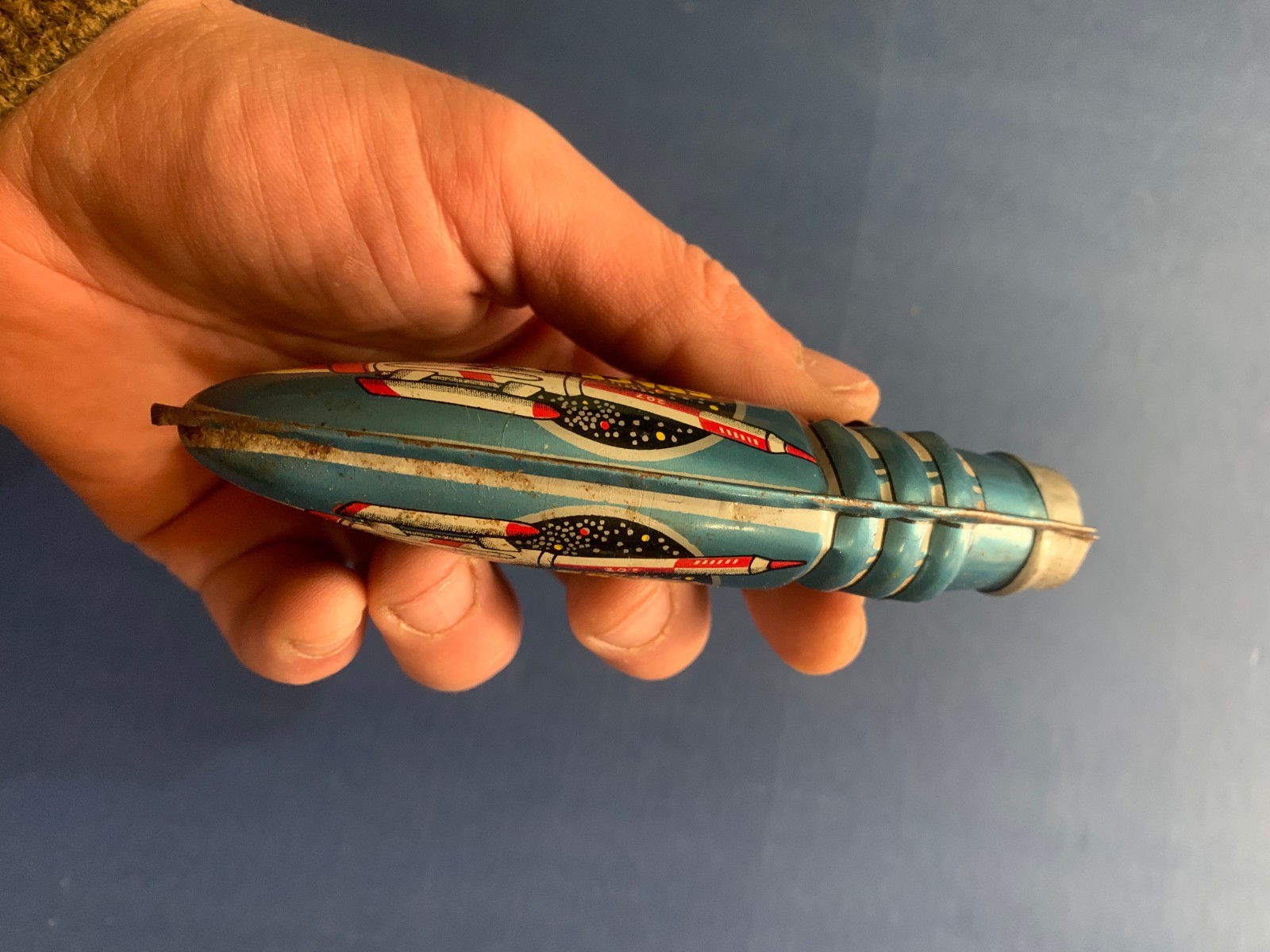 VINTAGE TIN TOY SPACE GUN JAPAN 1960s SPACE AGE