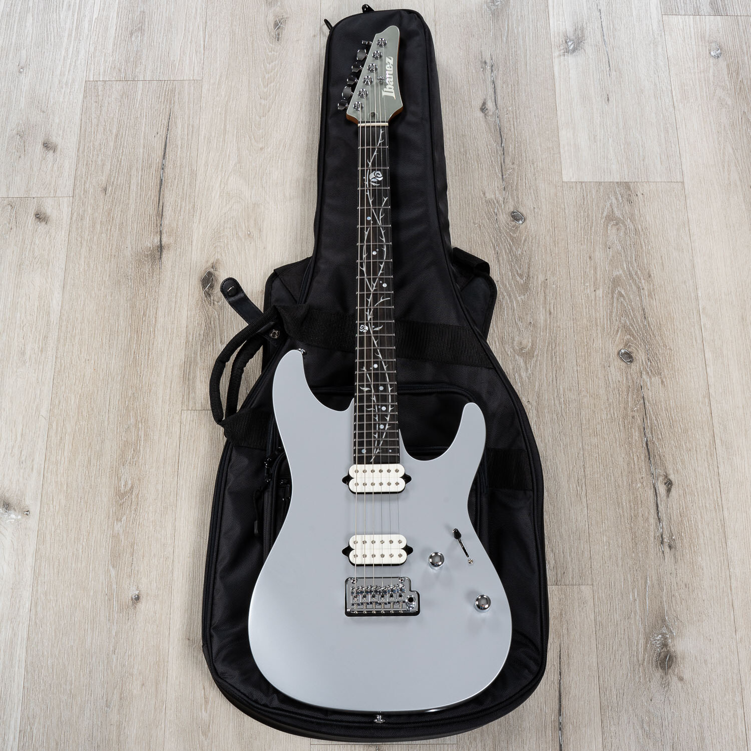 Ibanez TOD10 Tim Henson Signature Guitar, Fishman Fluence Pickups Classic Silver