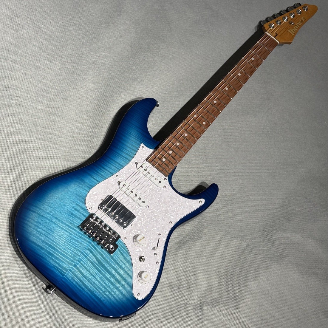 Ibanez AZ22S1F-TXB Electric Guitar, Roasted Maple Neck, Turquoise Burst, Used