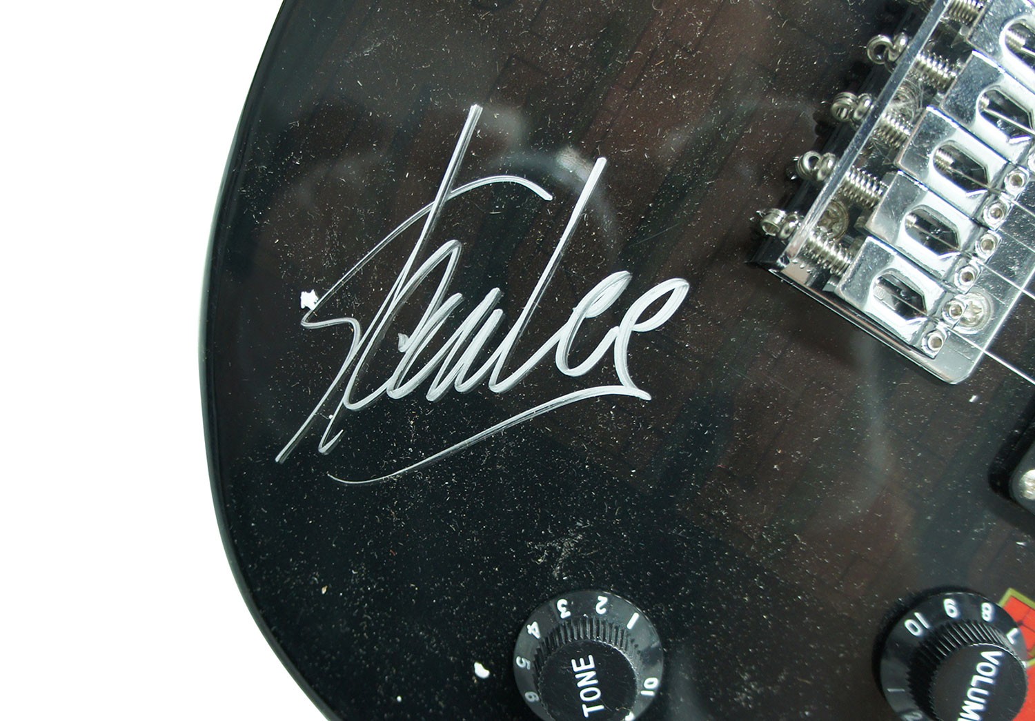 Stan Lee Signed Peavey Marvel Iron Man 3/4 Size Electric Guitar & Certificate!