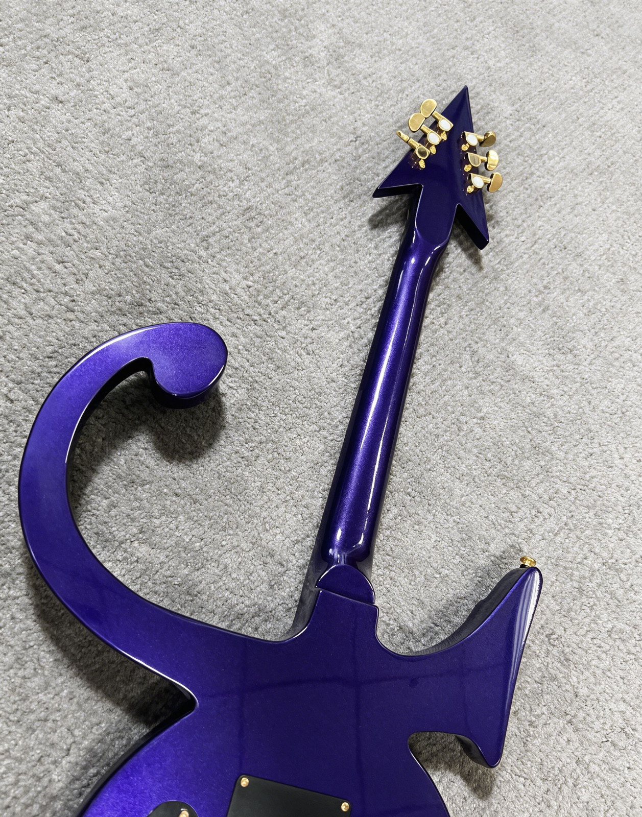 US Warehouse Purple Prince “Love Symbol” Style Electric Guitar Gold Hardware