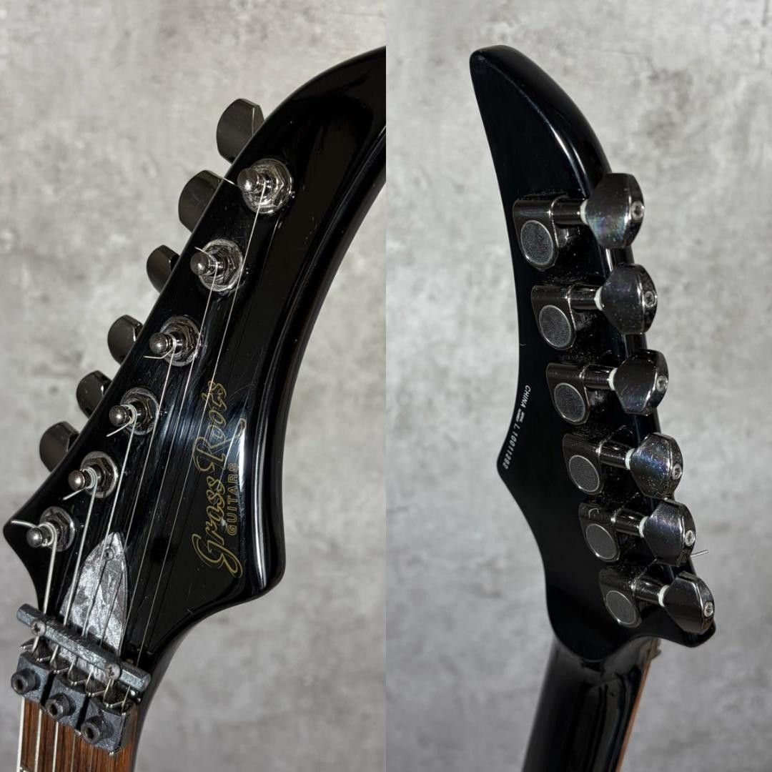 GrassRoots G-A-68 Aoi Signature Model Black Electric Guitar V Rock Metal