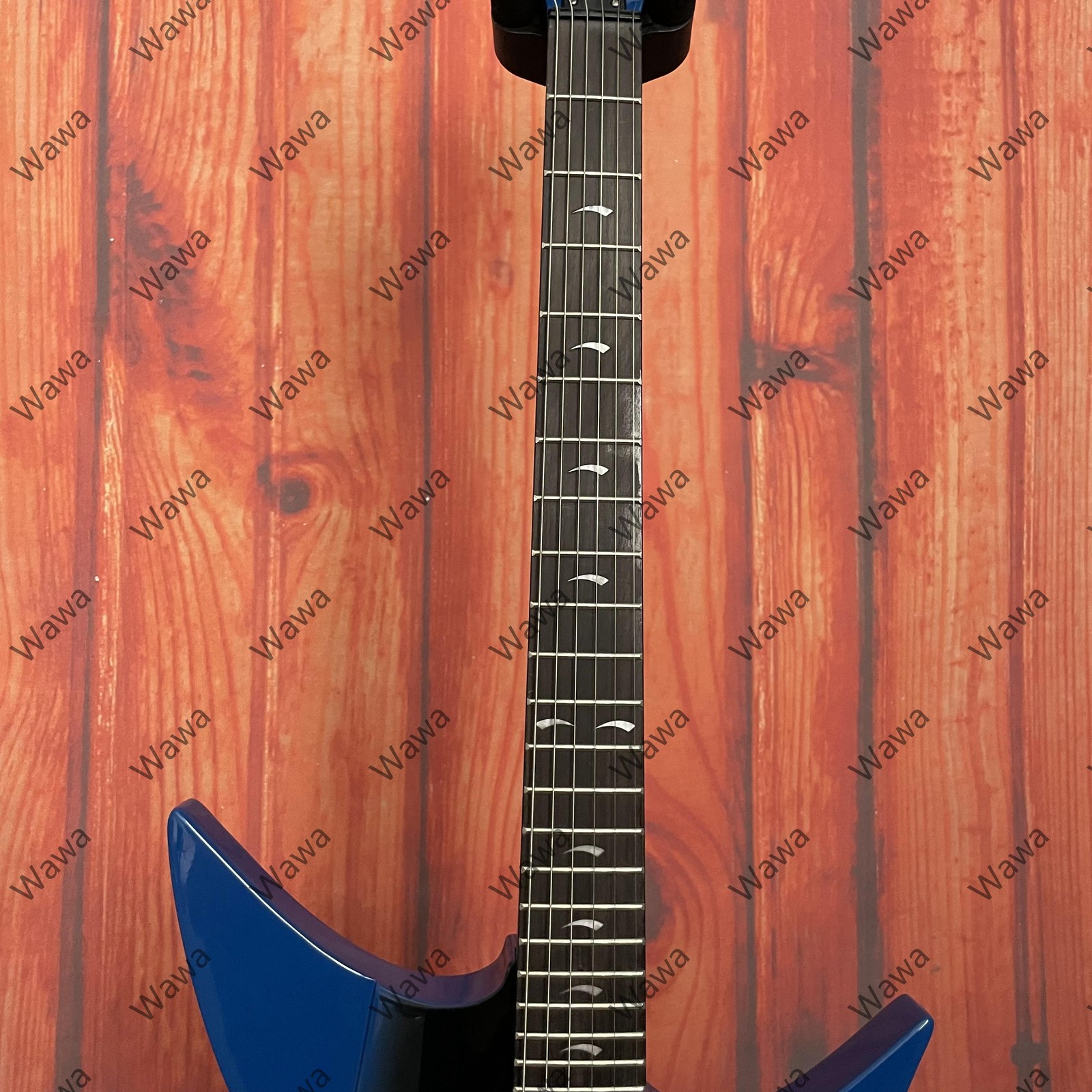 Blue Black White Fade Shark Graphic Custom Electric Guitar HSH Pickups