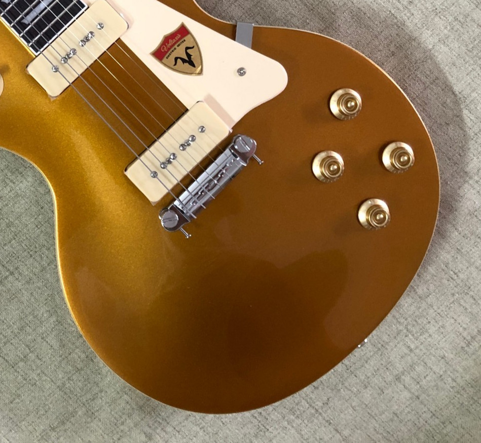 Gold Top Retro P90 Pickup Electric Guitar rosewood fingerboard Hot sales