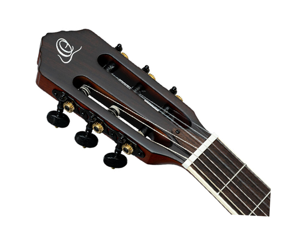 Ortega Guitars RTPSTD-SBK TourPlayer Thinline A/E Nylon – Satin Black – Open Box