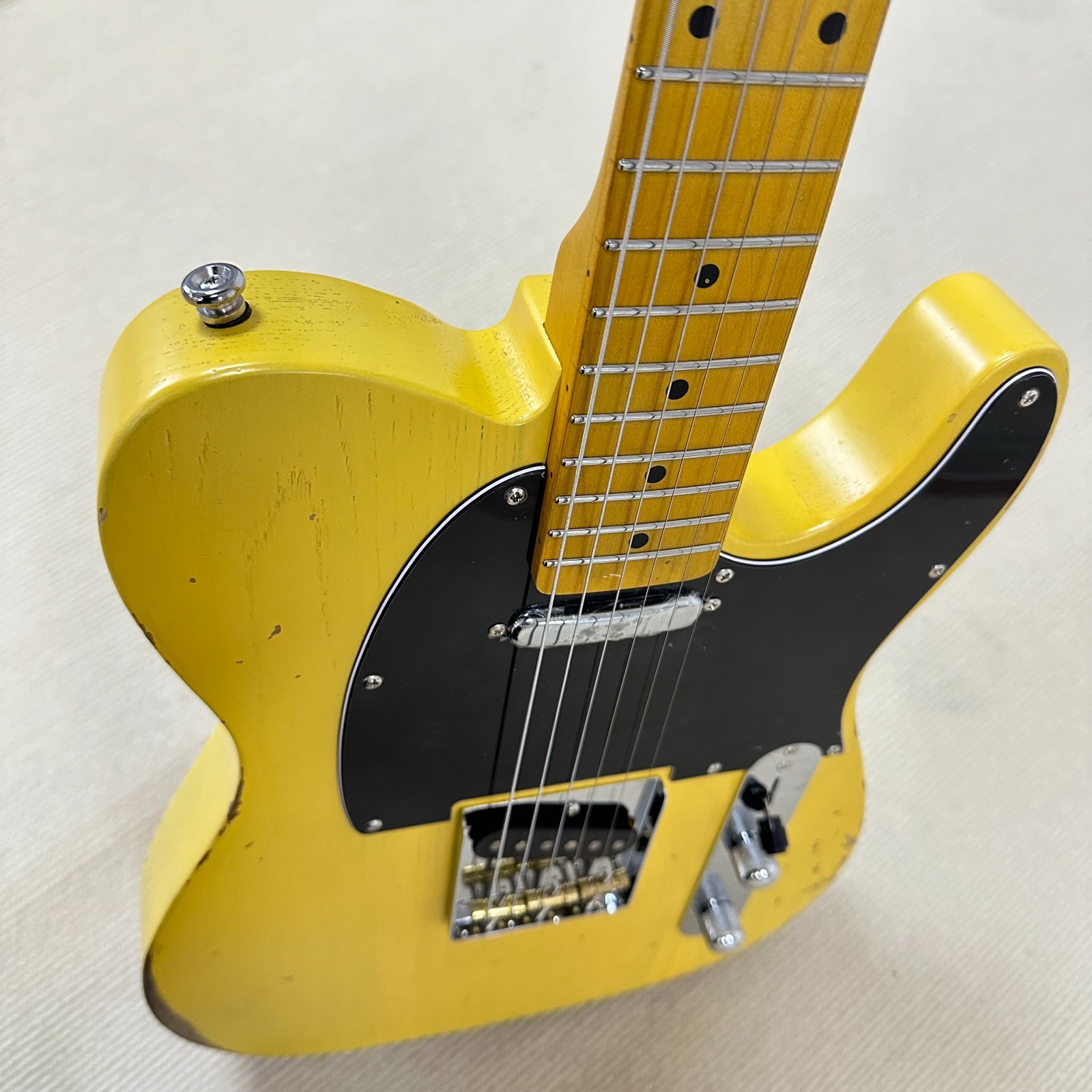 Ship US TL Electric Guitar Butterscotch Blonde Finish Maple Neck Black Pickguard