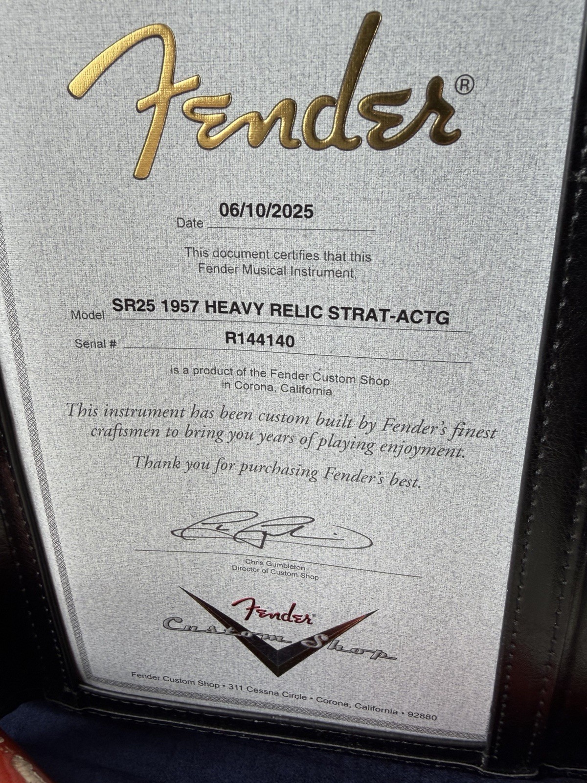 2025 Fender Custom Shop ‘57 Stratocaster SR25 Heavy Relic – Aged Candy Tangerine