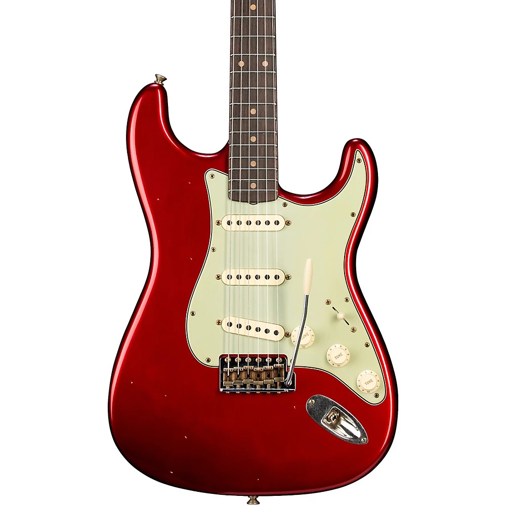 Fender CS 1960 Stratocaster Journeyman Relic Electric Guitar Aged Candy Apple Rd