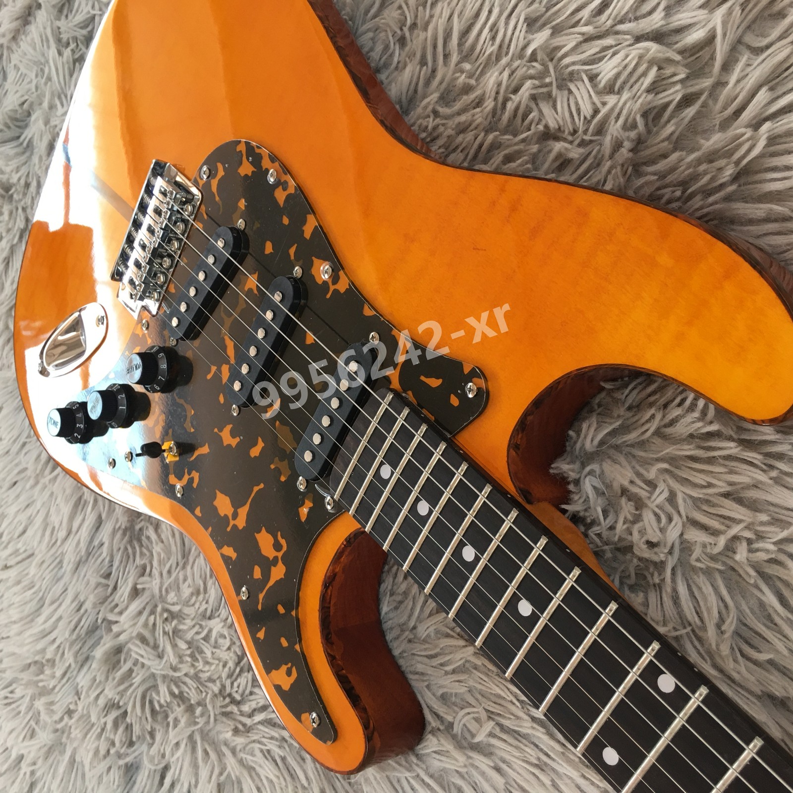 ST Electric Guitar Rosemood Part Chrome Part 3S pickups Leopard Print Pickguard