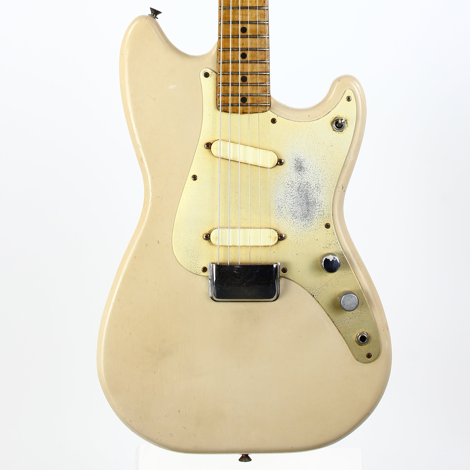 1957 Fender Duo Sonic Desert Sand Tan Wide Nut Maple Neck Anodized Guard w