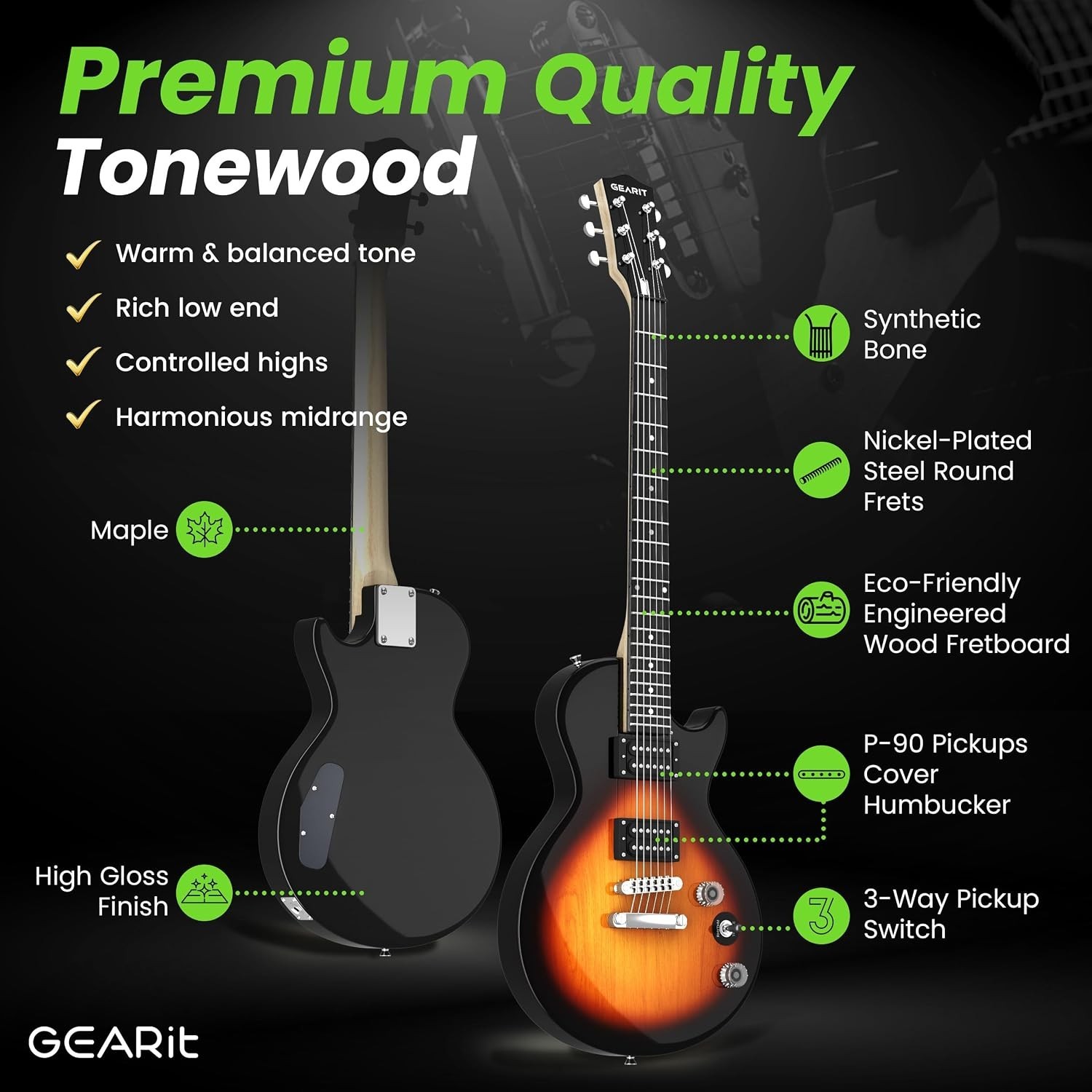 Electric Guitar Beginner Kit with Amp – Tobacco Burst/`