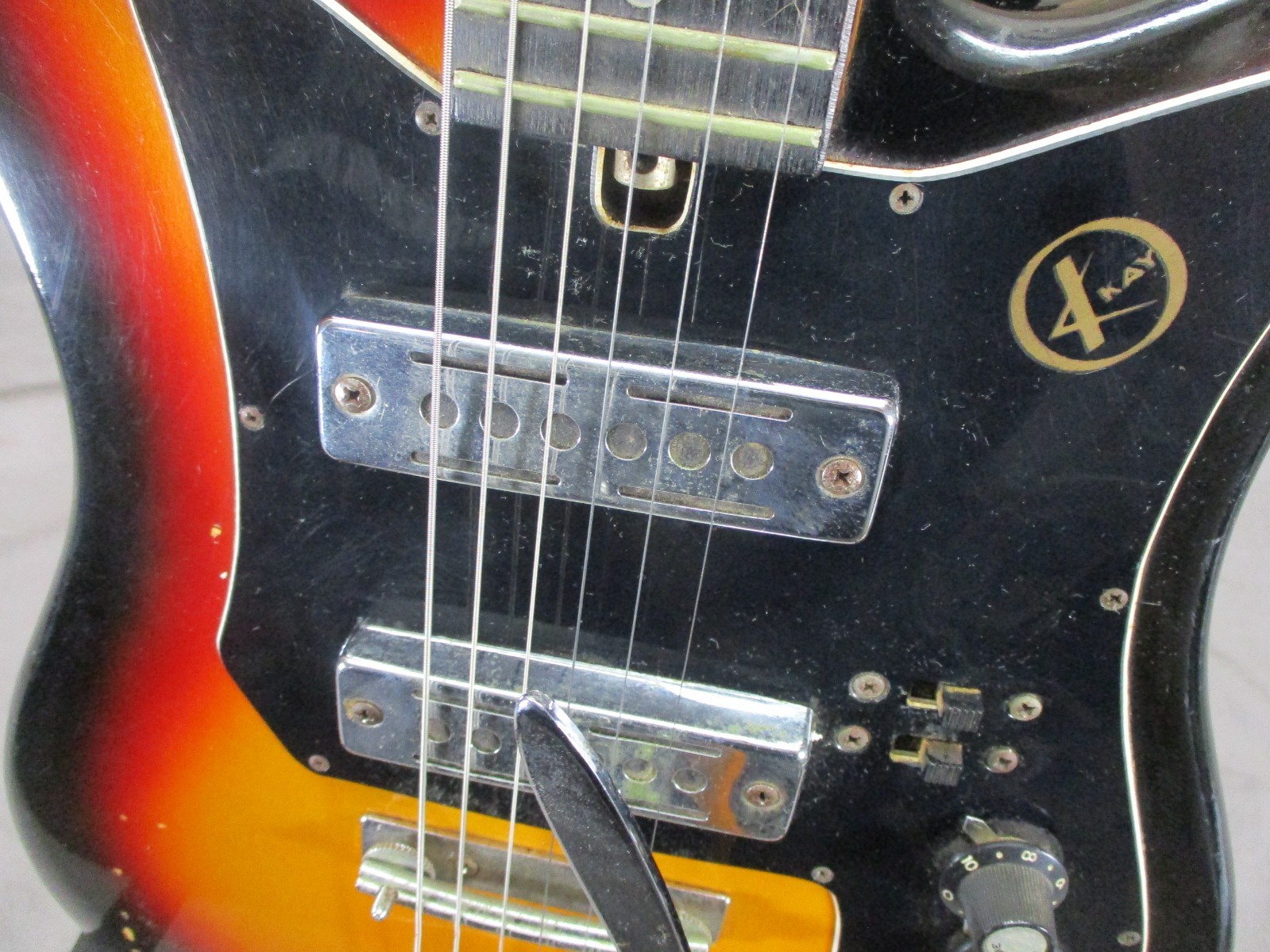 Vintage 1970’s Kay Teisco ET-200 Electric 6-String Guitar Sunburst with Whammy