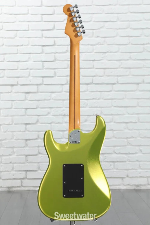 Fender American Ultra II Stratocaster HSS Electric Guitar – Solar Flare, Ebony