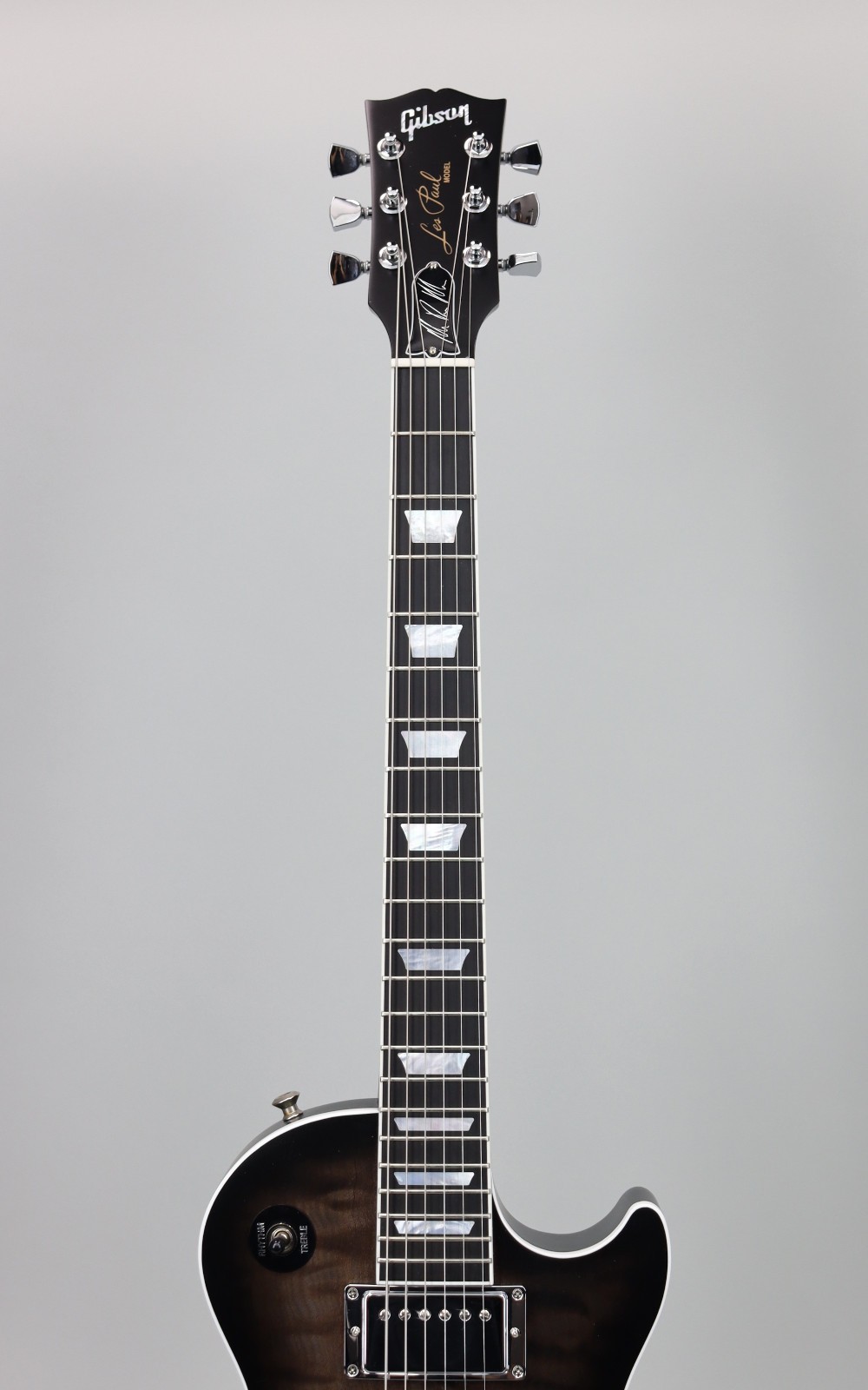 Used 2025 Gibson Mark Morton Les Paul Modern Quilt Translucent Ebony Burst Satin