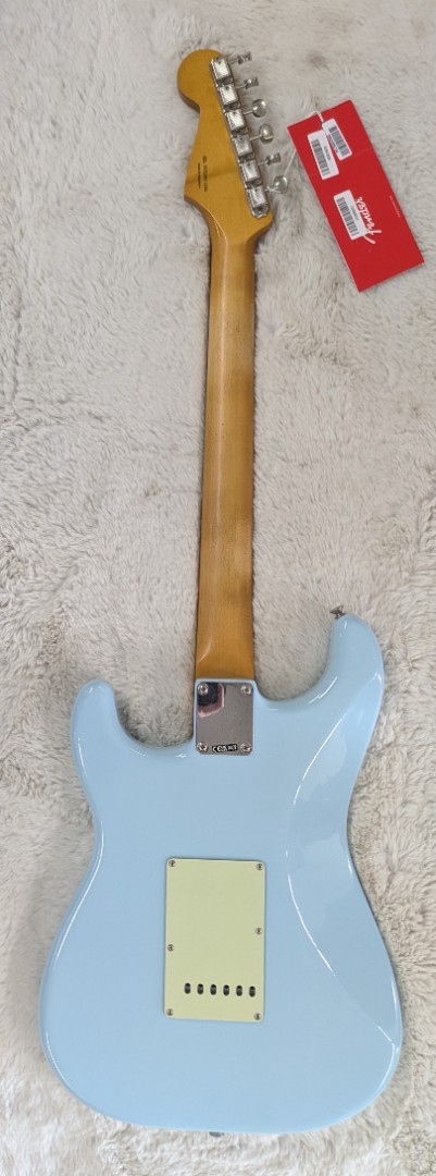 Fender Vintera II Road Worn ’60s Stratocaster Electric Guitar, Sonic Blue w/Case