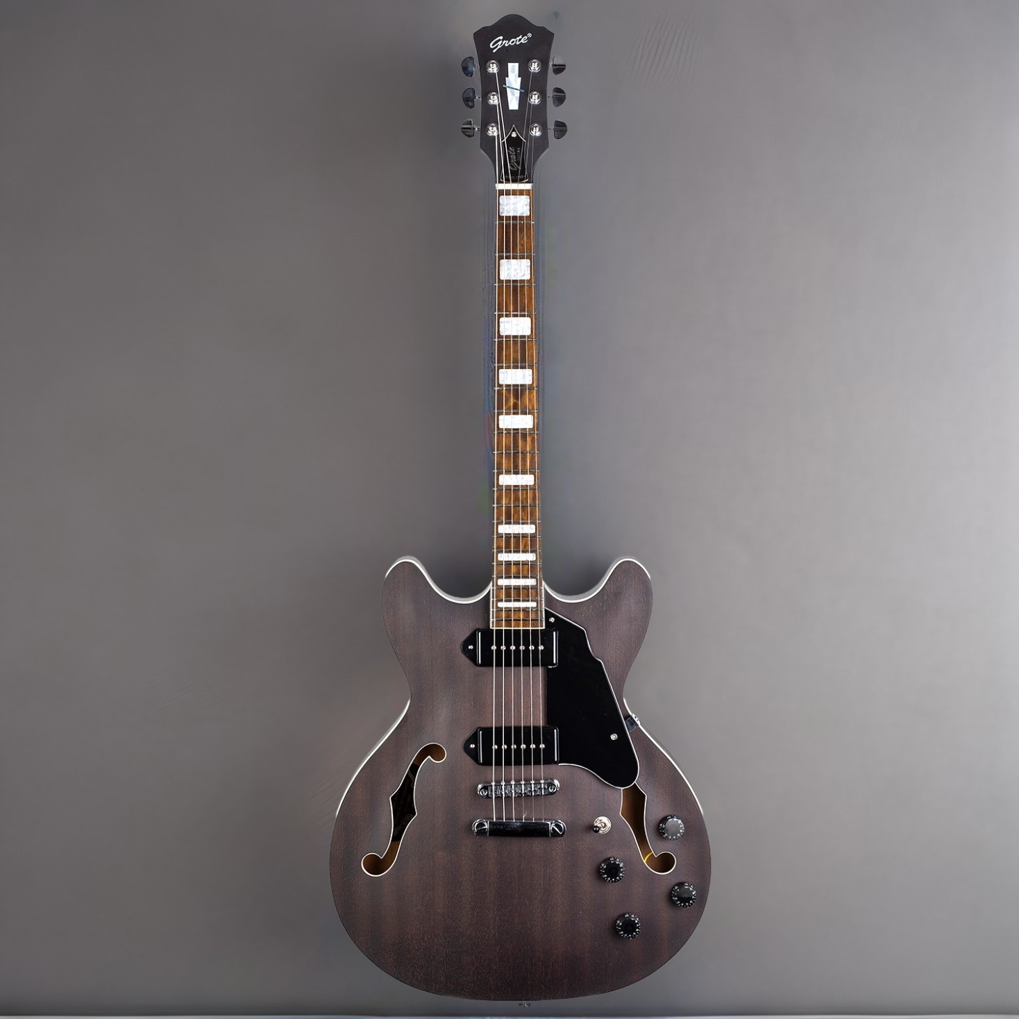 335 Style Semi-Hollow Body Matte Finished P90 Pickups Electric Guitar