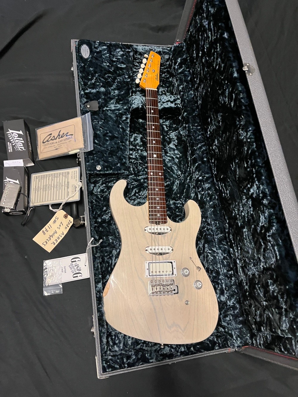 2020 Asher The Los Angeles California Blonde Boutique Handmade Guitar W/OHSC