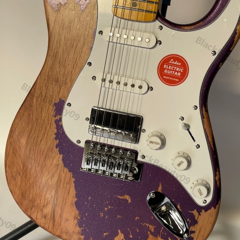 Heavy Aged Solid Body Electric Guitar Bone Nut Stainless Rounded Fret BEST OFFER