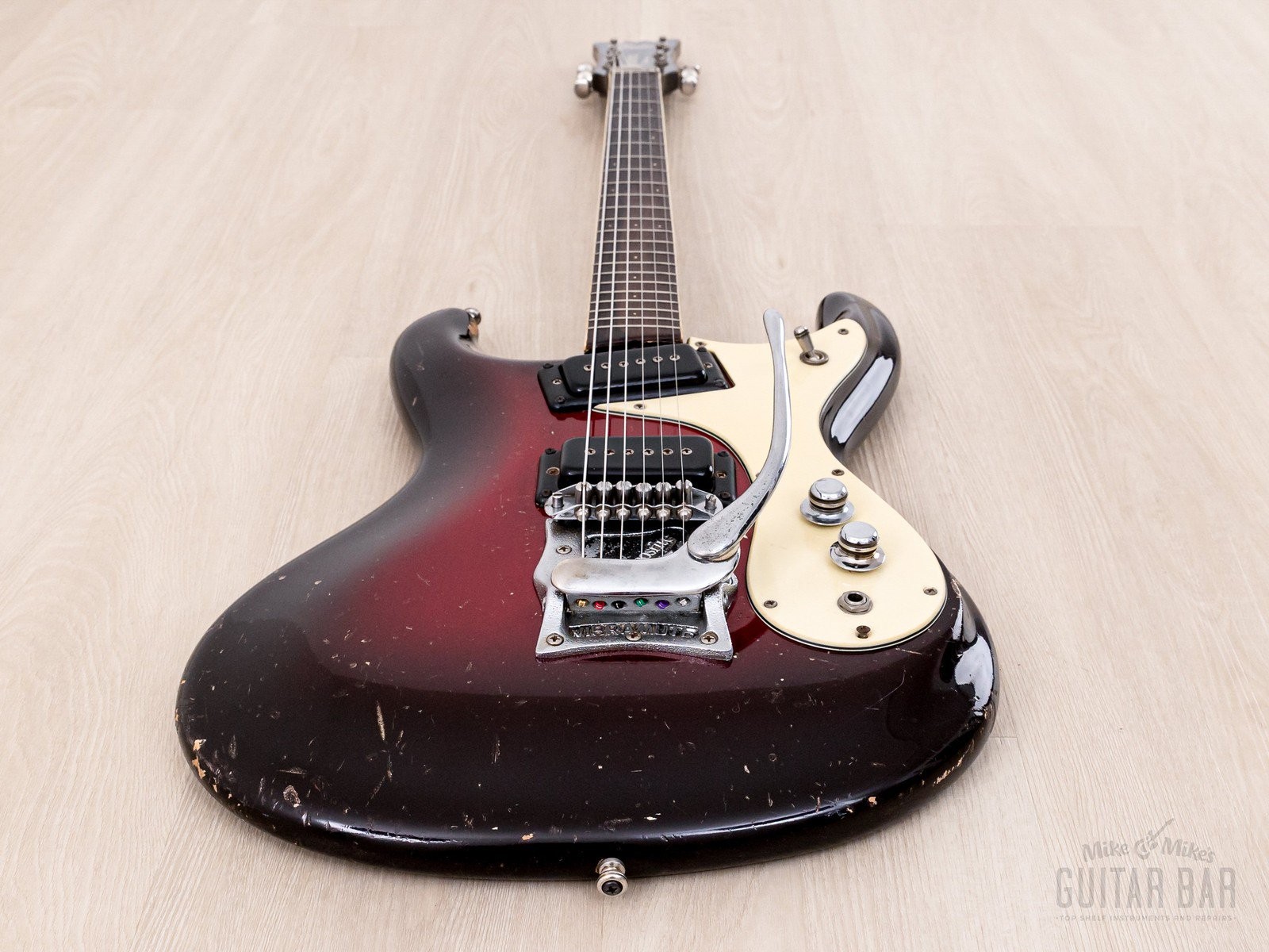 1964 Mosrite Ventures Model Vintage Guitar Red Sunburst w/ Vibramute, Case