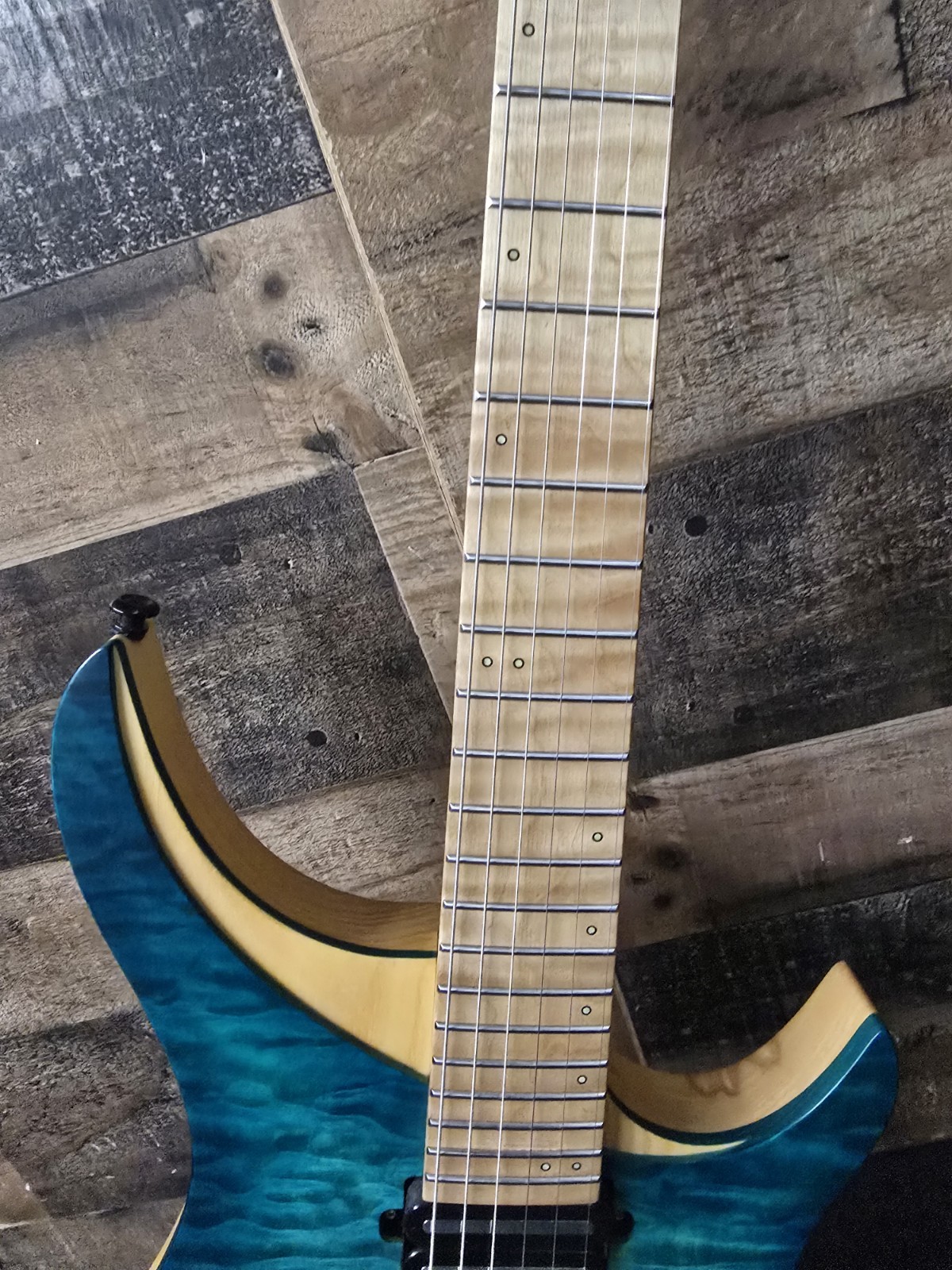 Nk 6 Strings Headless Electric Guitar Blue W/ Bag