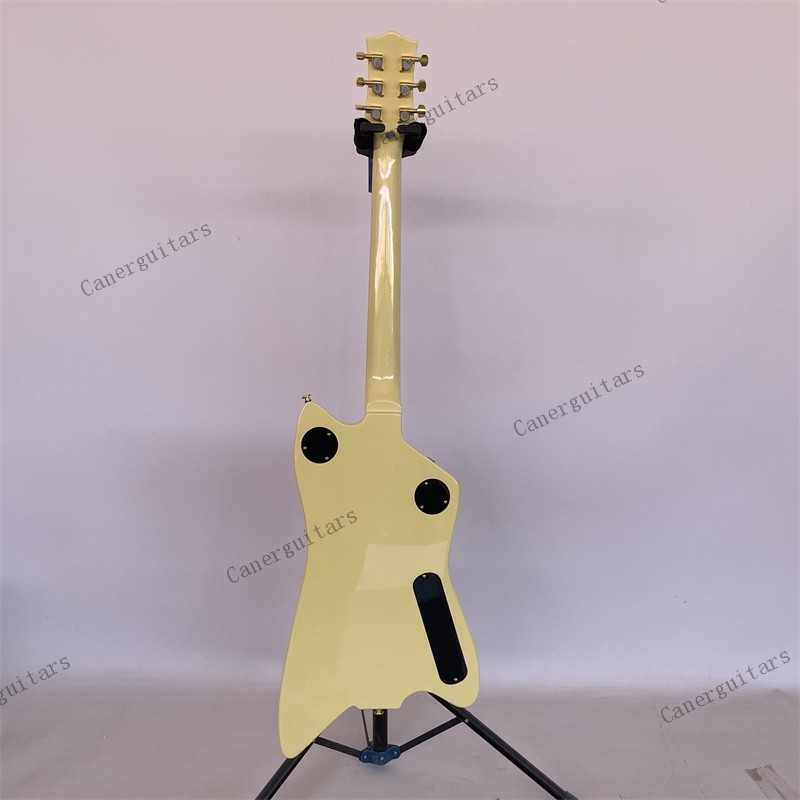 Left handed Solid Electric Guitar Stainless Rounded Fret Edge Gold Hardware US