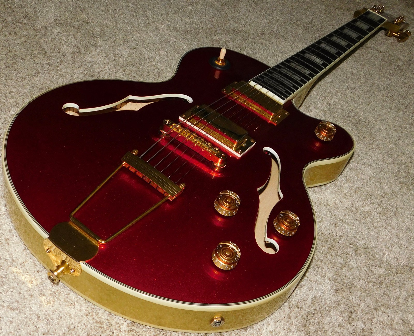 Epiphone Uptown Kat ES Semi-Hollow Electric Guitar 2020 Ruby Red Metallic