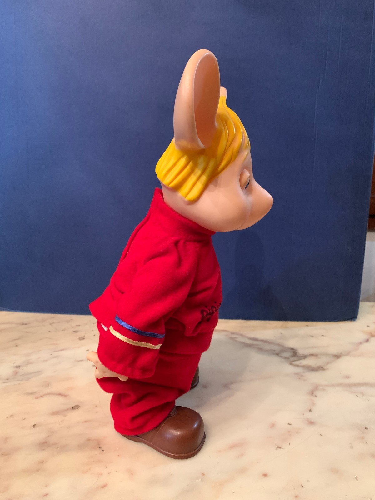 VINTAGE LARGE 13″ PLASTIC VINYL TOY TOPO GIGIO 1970s italocremona italy