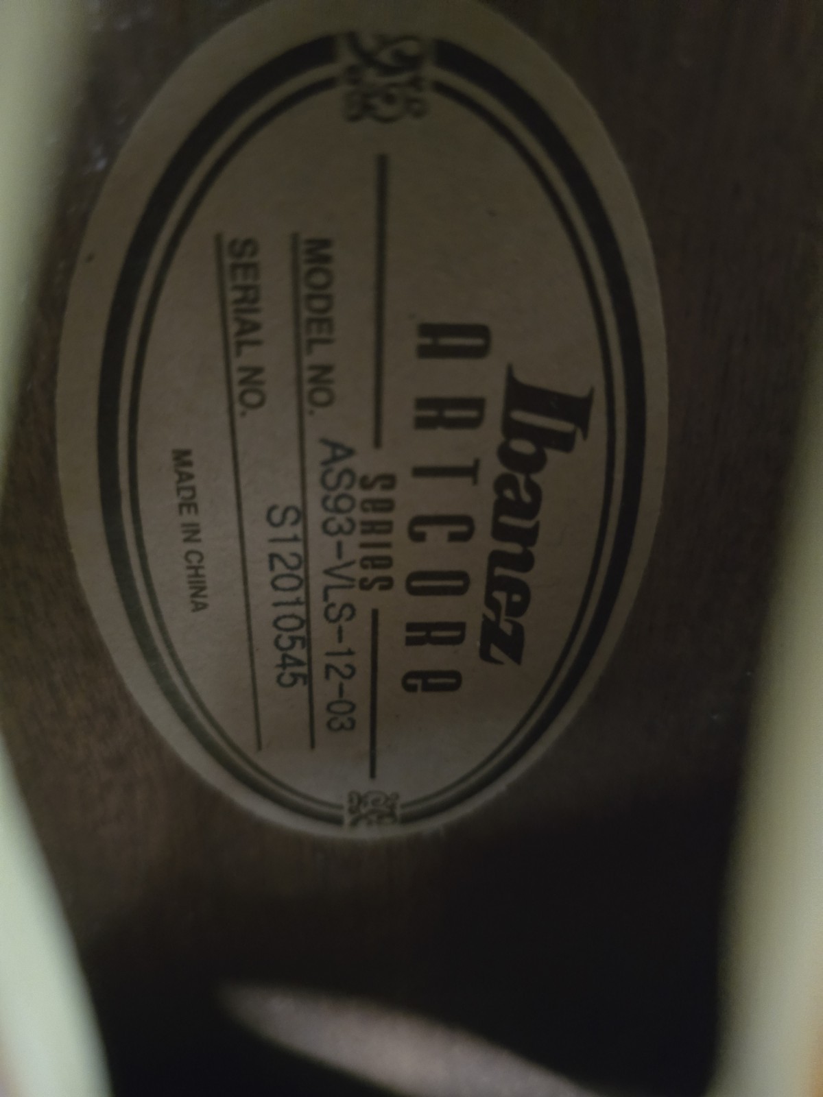 IBANEZ AS93-VLS Violin Sunburst, W/ Ohsc