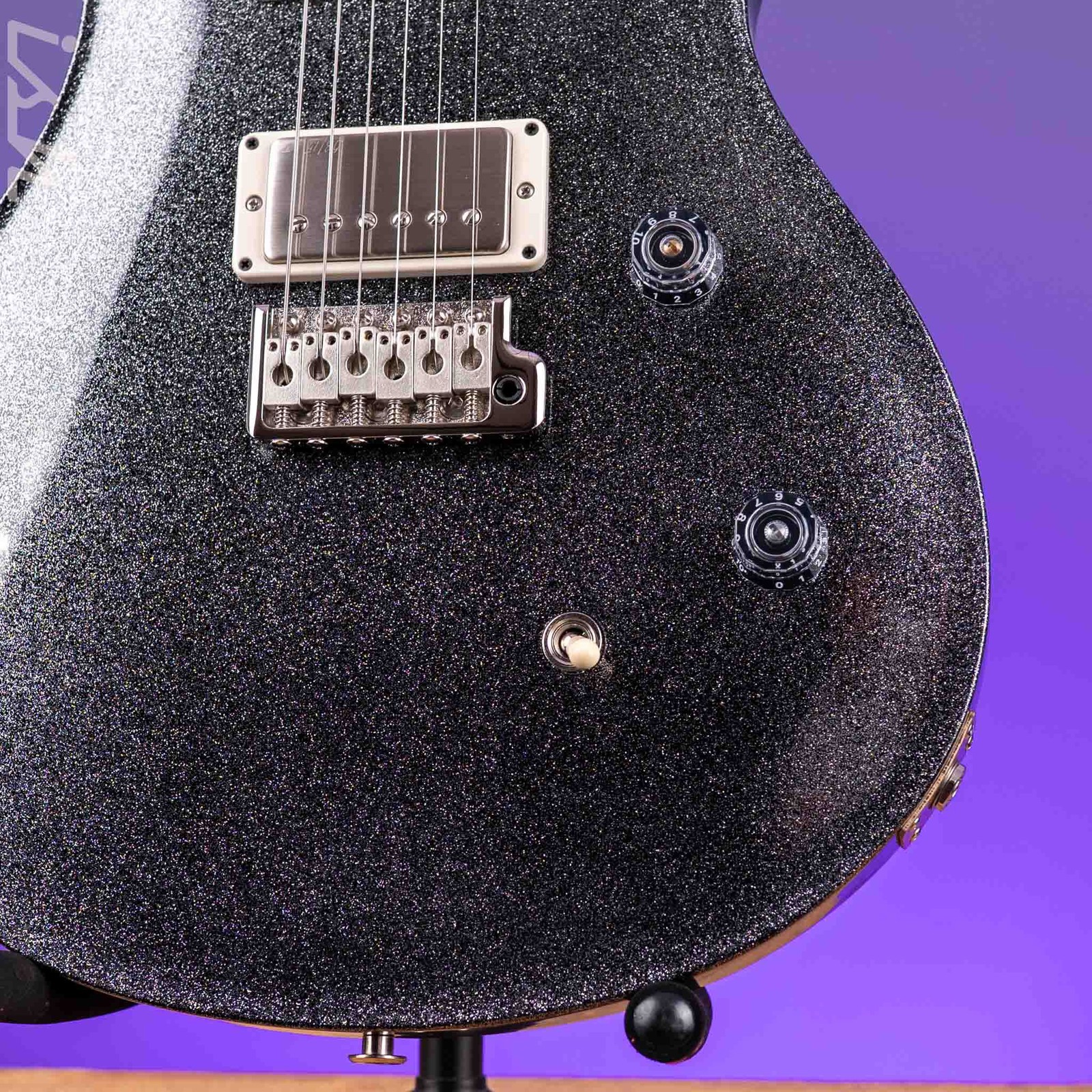 PRS CE 24 Silver Holoflake Sprayer’s Choice w/ Black Satin Neck