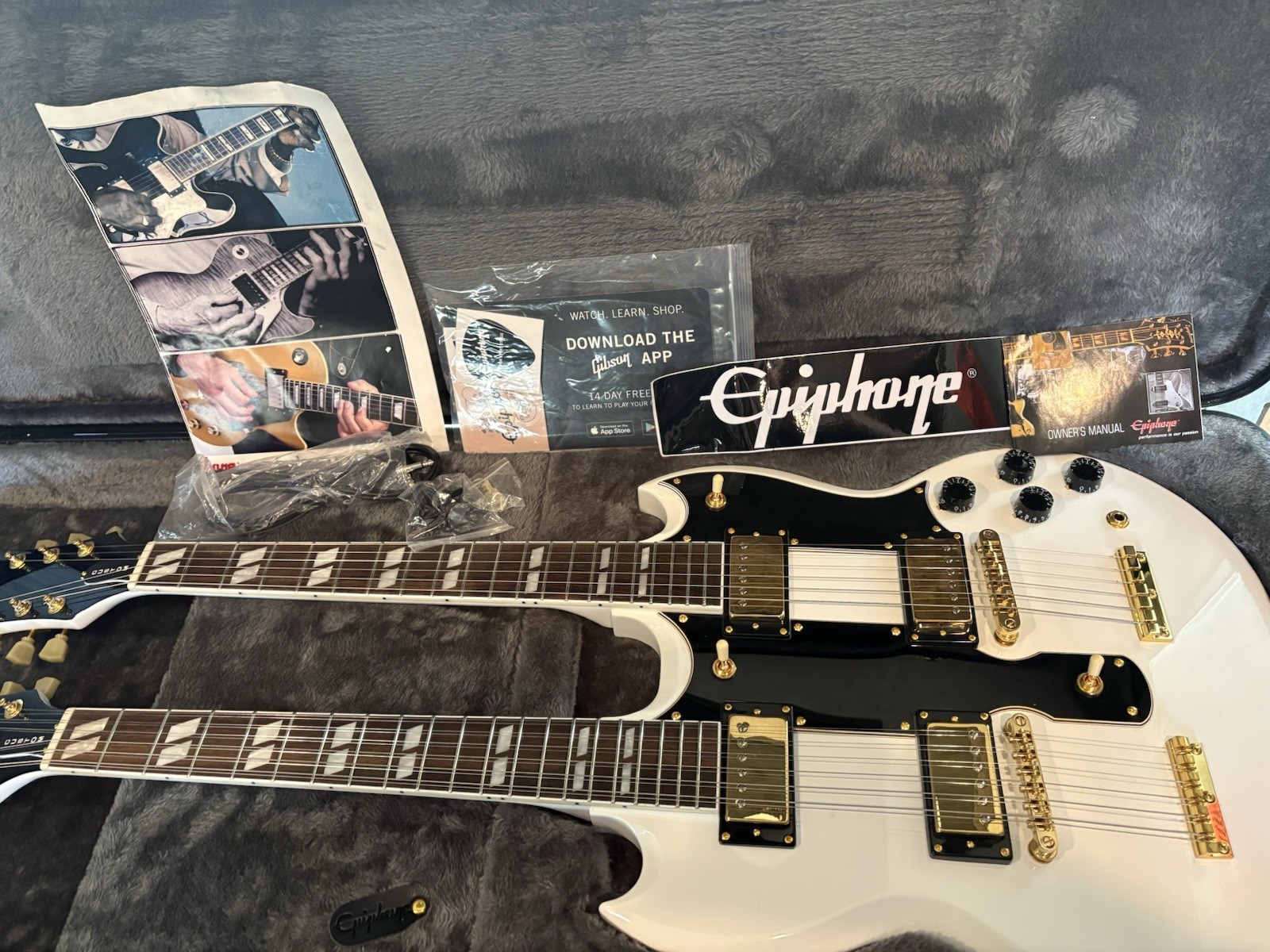 Epiphone EDS-1275 Double Neck Alpine White 2025 With Gibson Upgrades