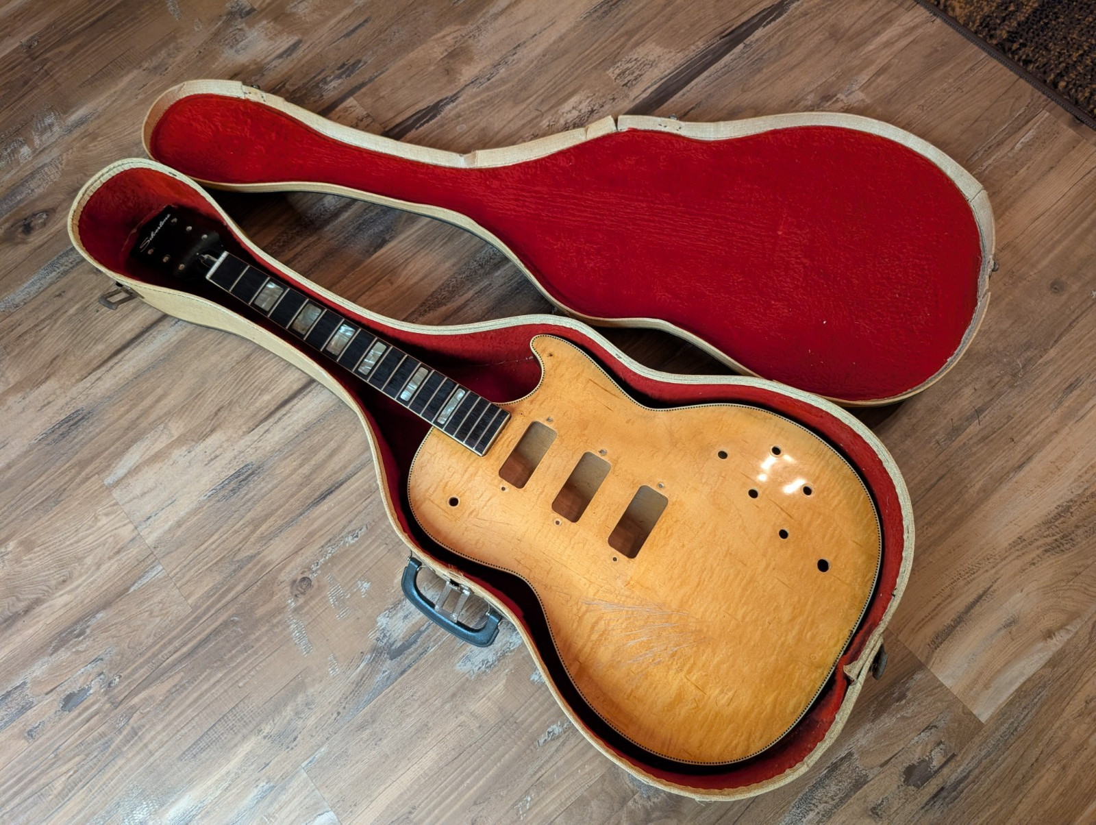 1962 Silvertone Kay Speed Demon Electric Guitar Body Hull Neck Project No Issues