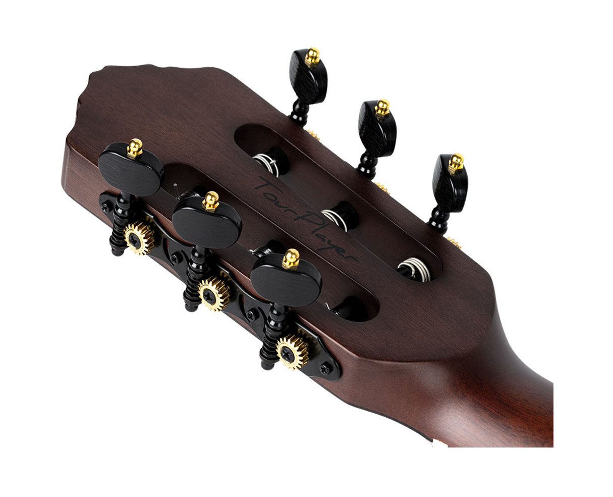 Ortega Guitars RTPSTD-SBK TourPlayer Thinline A/E Nylon – Satin Black – Open Box