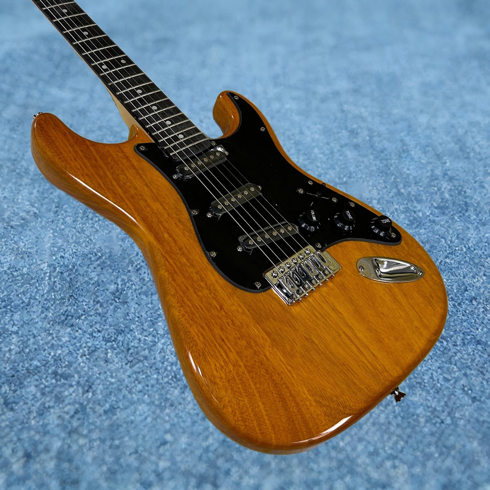 ST Electric Guitar Transparent Yellow Color Mahogany Body Black Pickguard