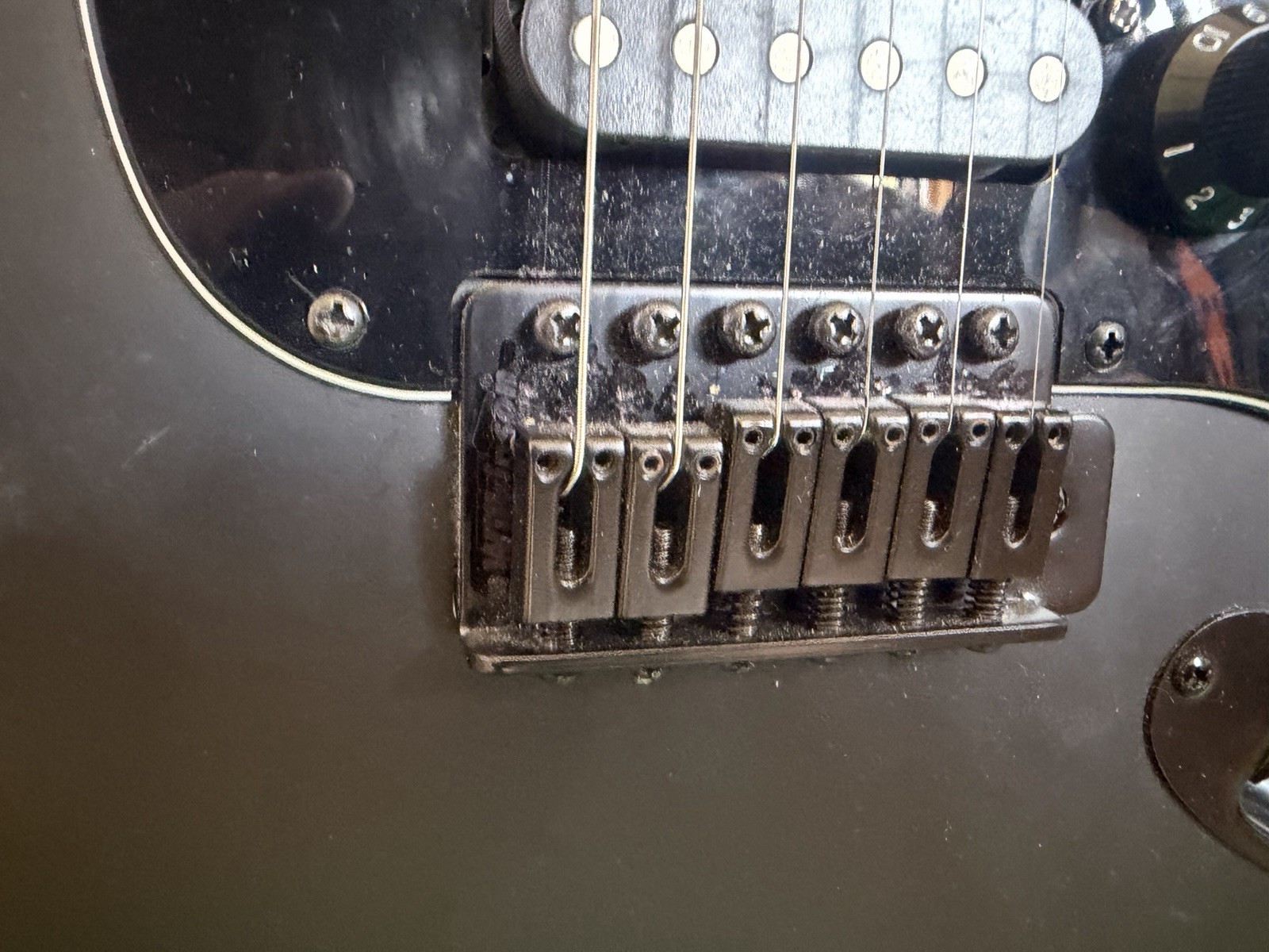 S Style Electric Guitar Upgraded Pickups Tremolo Frets Level Action Low Blackout