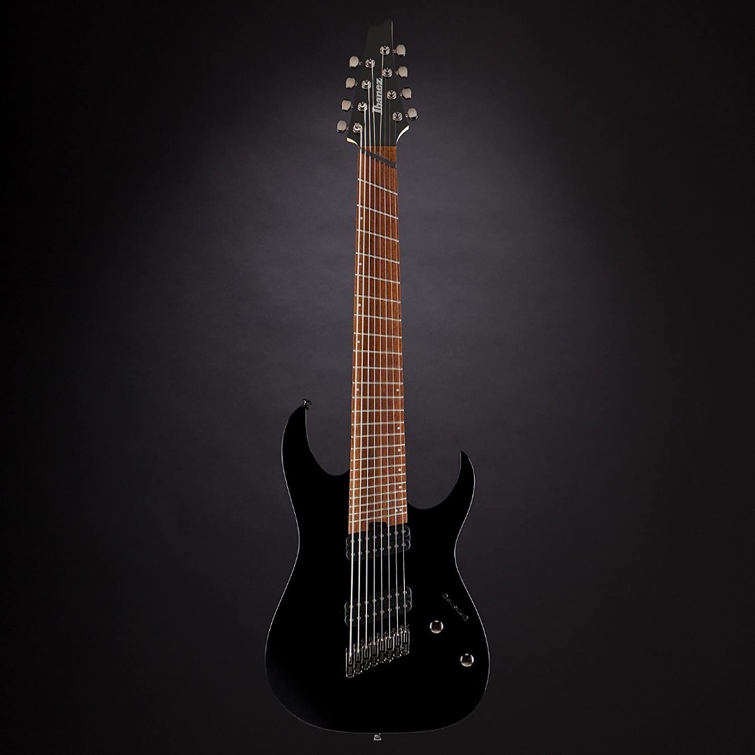 Ibanez Model RGMS8BK Multi Scale 8 String Electric Guitar – Black