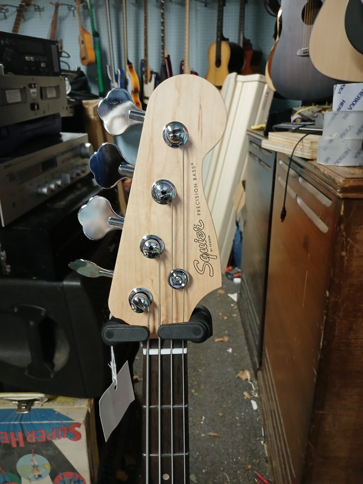 new model SATIN FINISH SQUIER by Fender guitar- new LUTHIER SET UP w/extras BASS
