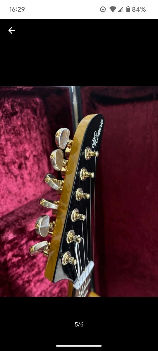 Electric Guitar Momose Explorer EC Elbow Cut Model Natural with Hard Case