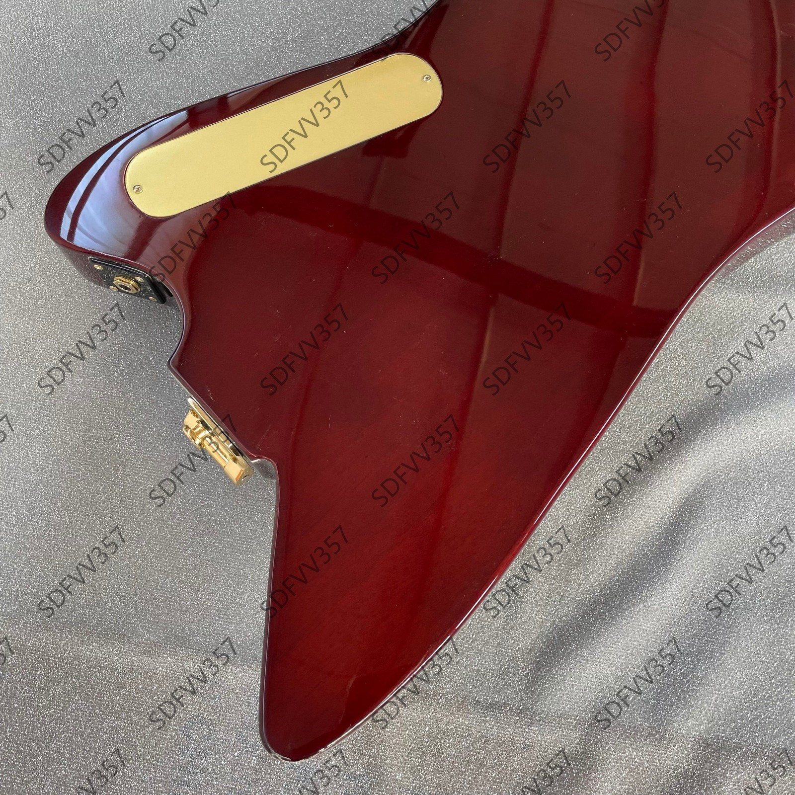 Vintage Style Electric Guitar Wine Red HH Pickups Gold Hardware Stainless Frets