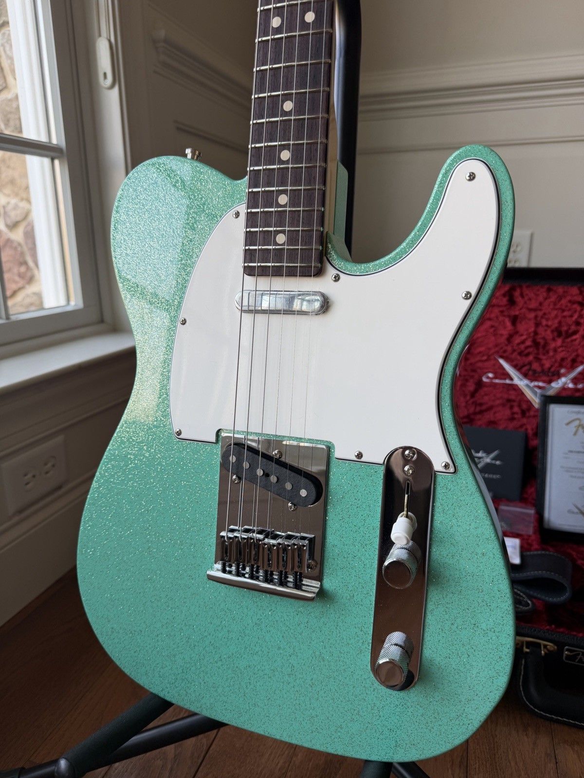 2025 Fender Custom Shop Telecaster W25 Custom Deluxe NOS Seafoam Green Sparkle