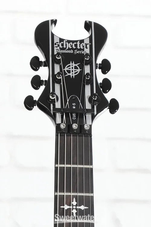 Schecter Synyster Gates Custom-S – Gloss Black with Silver Stripes